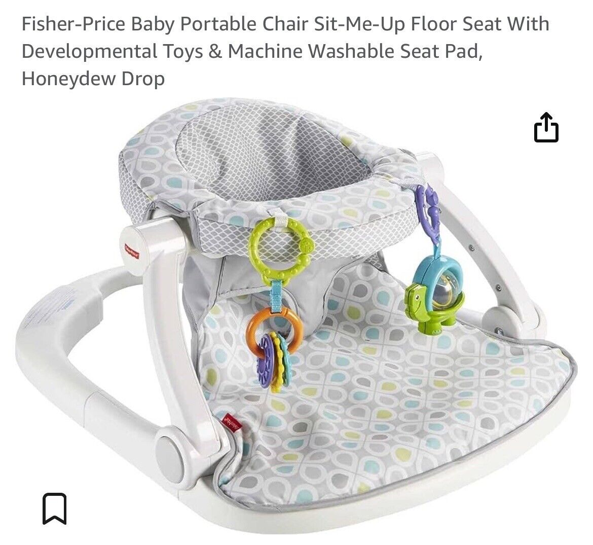 Fisher Price Sit Me Up Floor Seat Portable Infant Chair With Toys