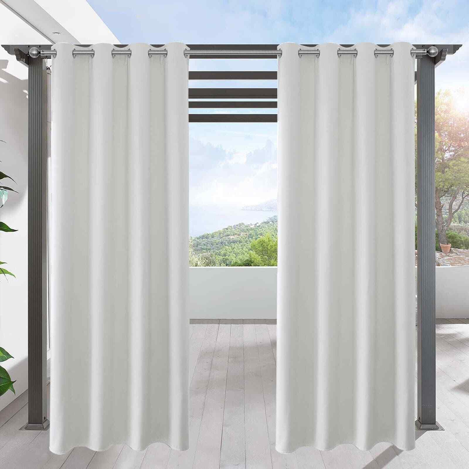 LIFONDER Patio Outdoor Curtain Sheers Panel Waterproof