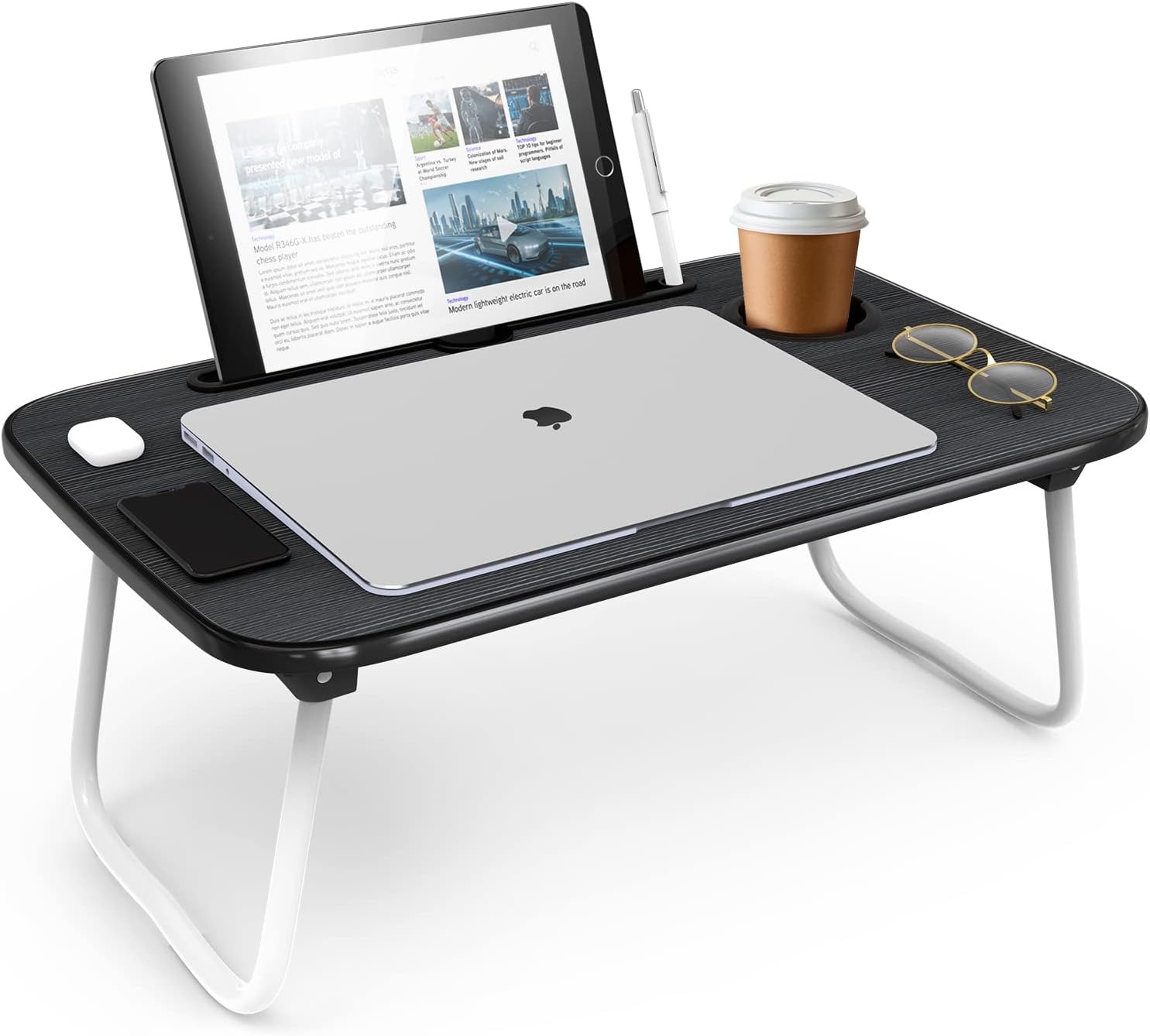 Nestl Foldable Laptop Desk for Bed Couch Working and Eating