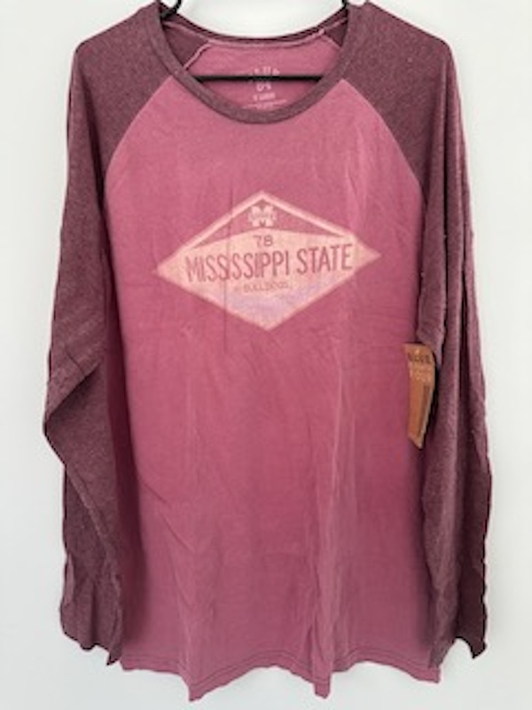 Mississippi State Bulldogs Distressed Long Sleeve T-Shirt