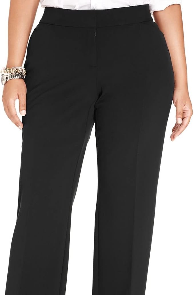 JM Collection Pull-on Pants Deep Black Plus Size 16W 