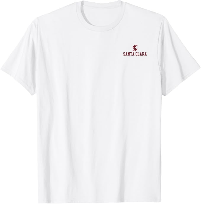 Santa Clara Broncos 2-Sided Logo T-Shirt White Size XL Mens 